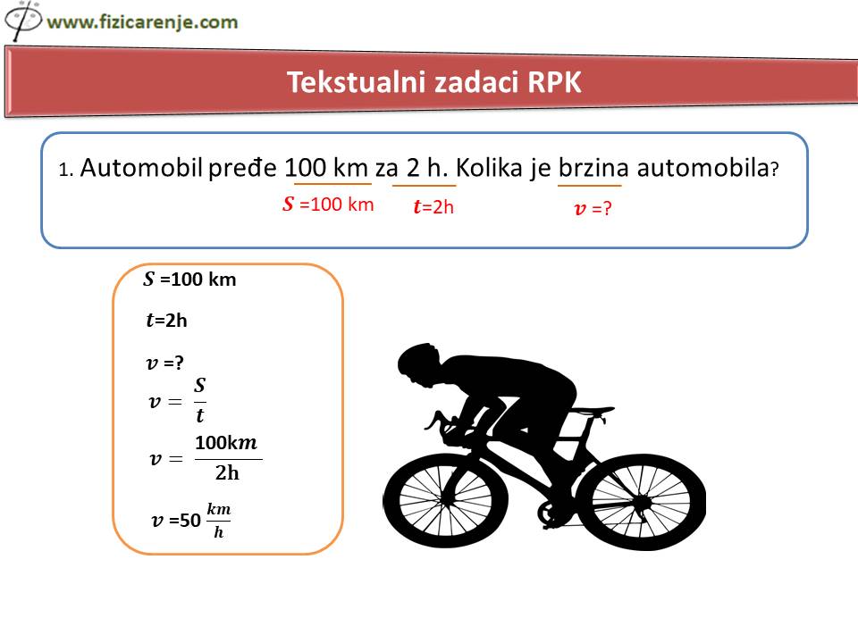 mehaničko kretanje zadaci