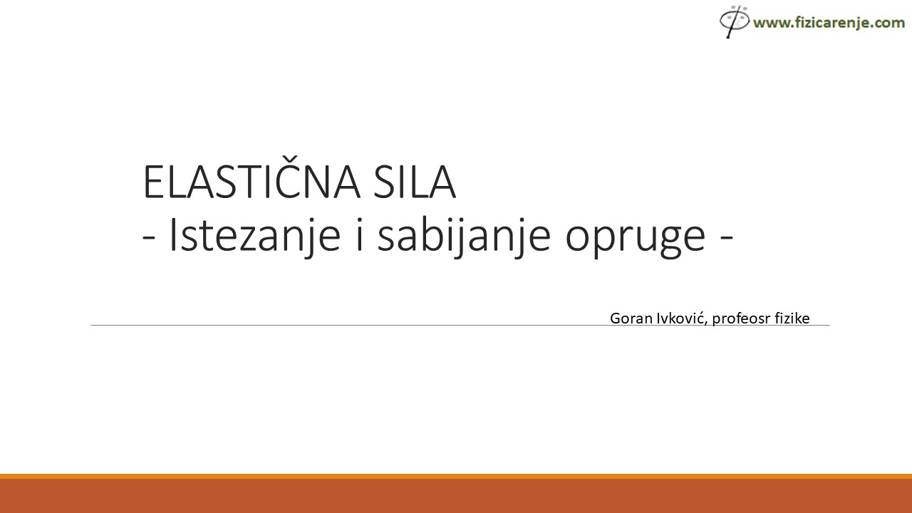 Elastična sila - Istezanje i sabijanje opruge