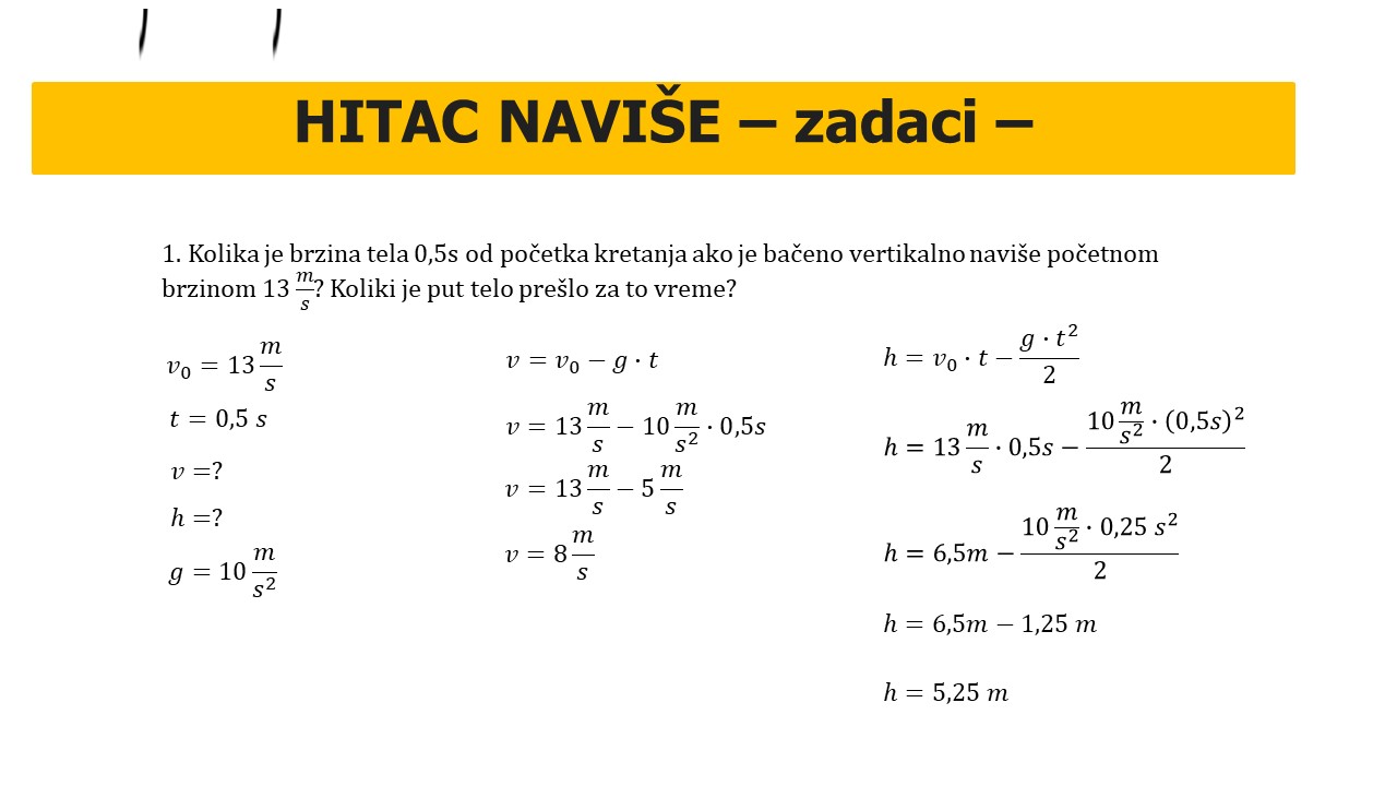 Hitac naviše zadaci