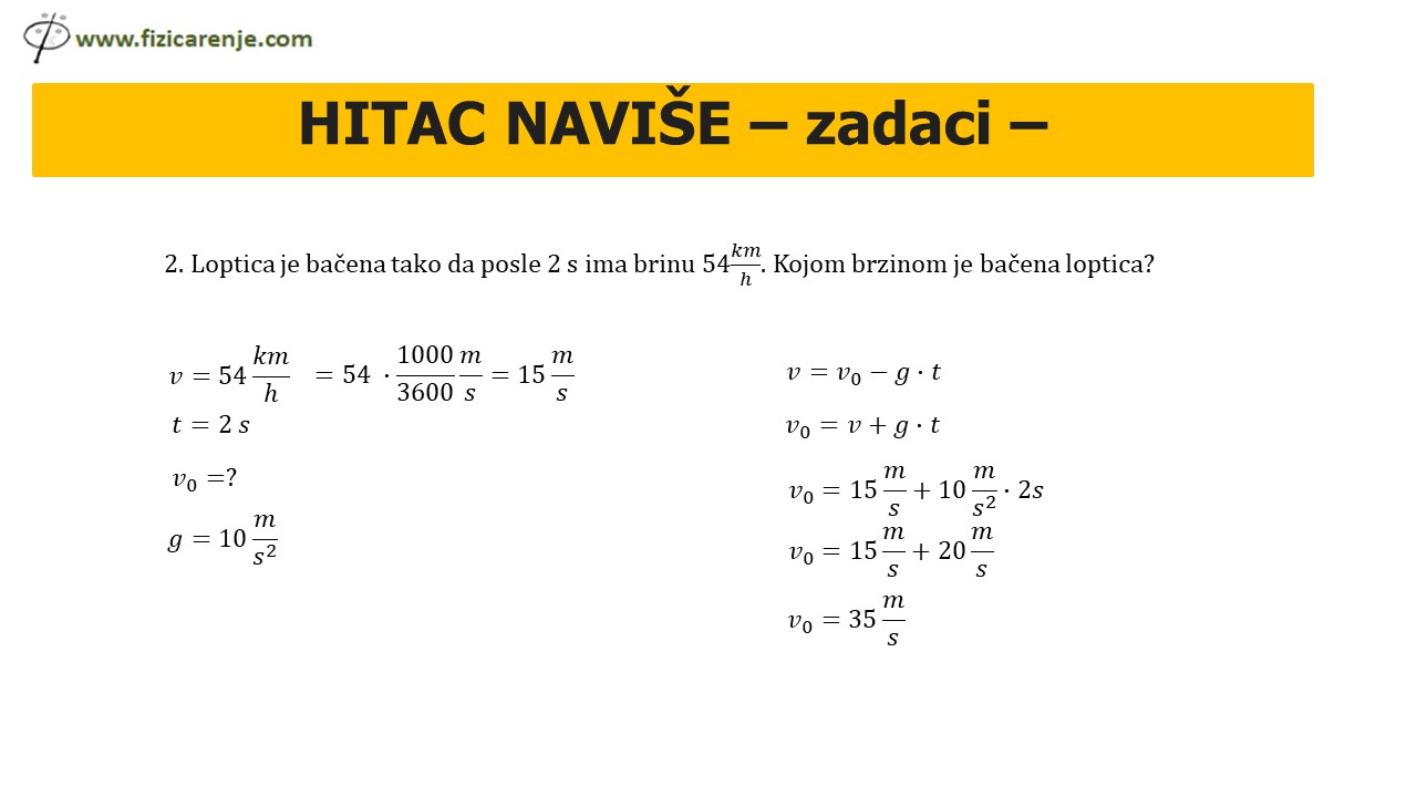 Hitac naviše zadaci