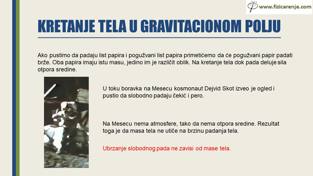 Kretanje tela u gravitacionom polju