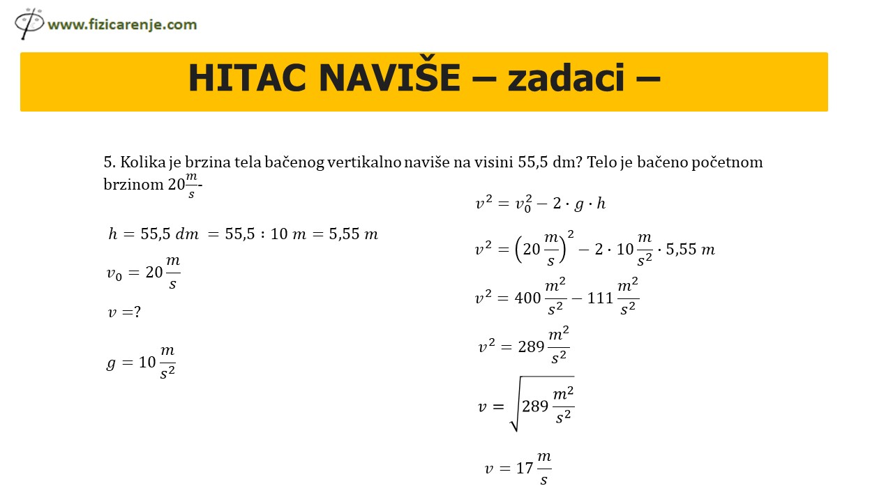 Hitac naviše zadaci