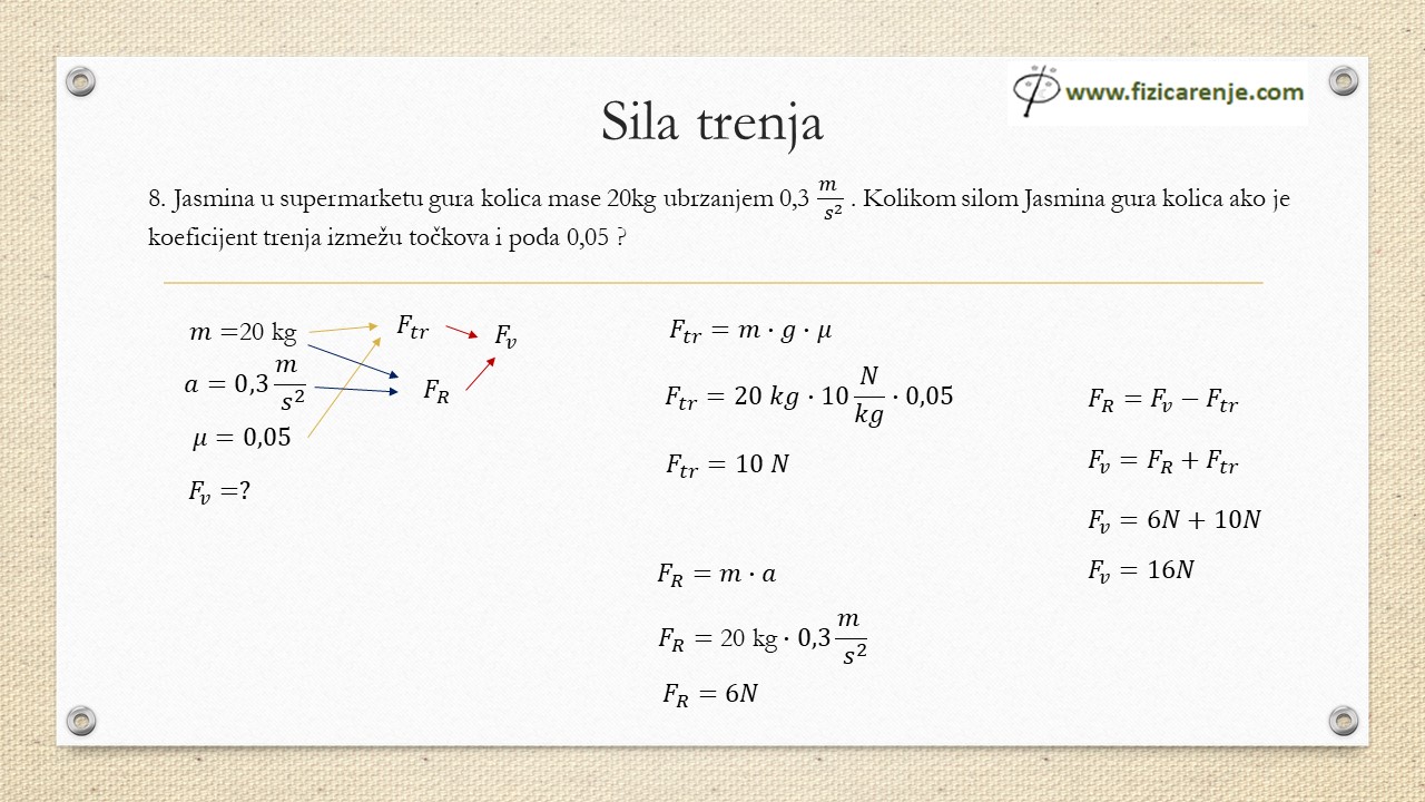 Sila trenja zadaci
