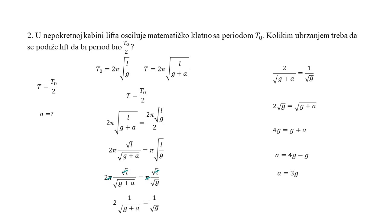 oscilacija priprema za takmičenje