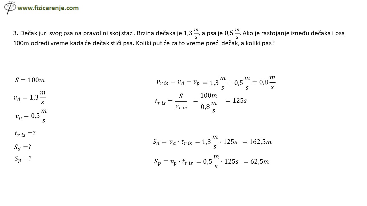 Zadaci relativna brzina