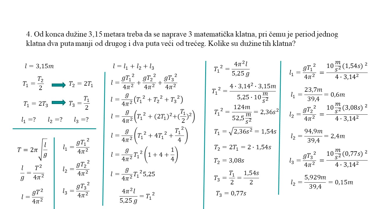 oscilacija priprema za takmičenje