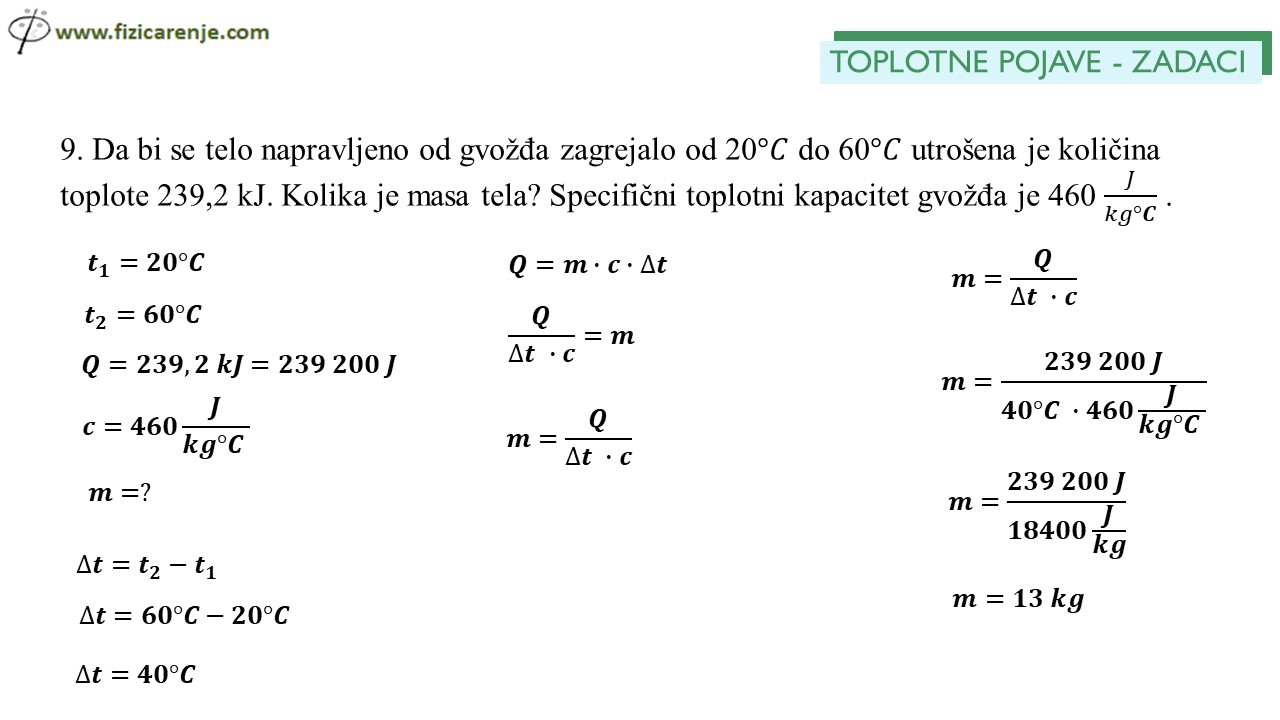 toplotne pojave zadaci