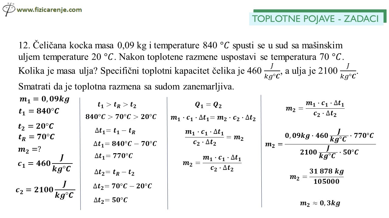 toplotne pojave zadaci