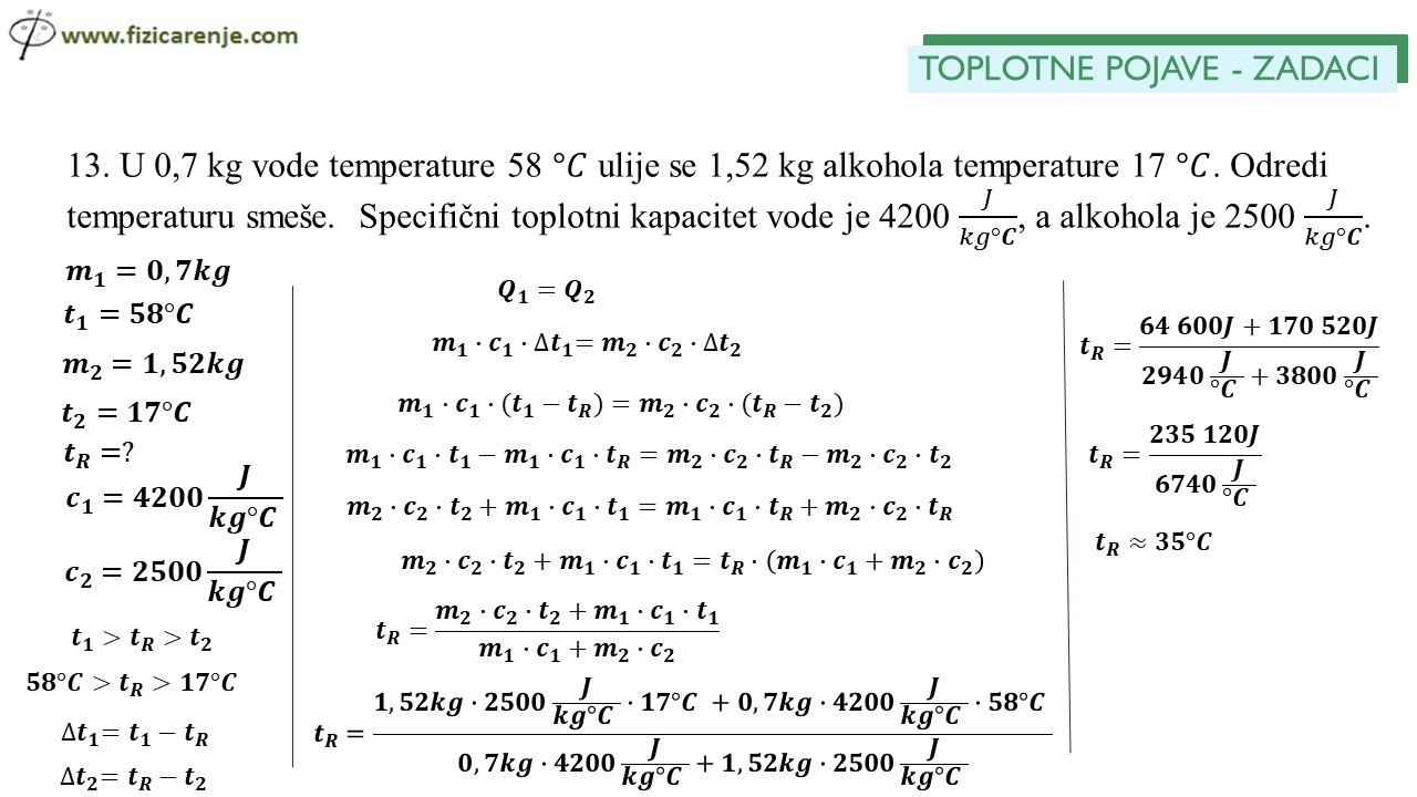 toplotne pojave zadaci