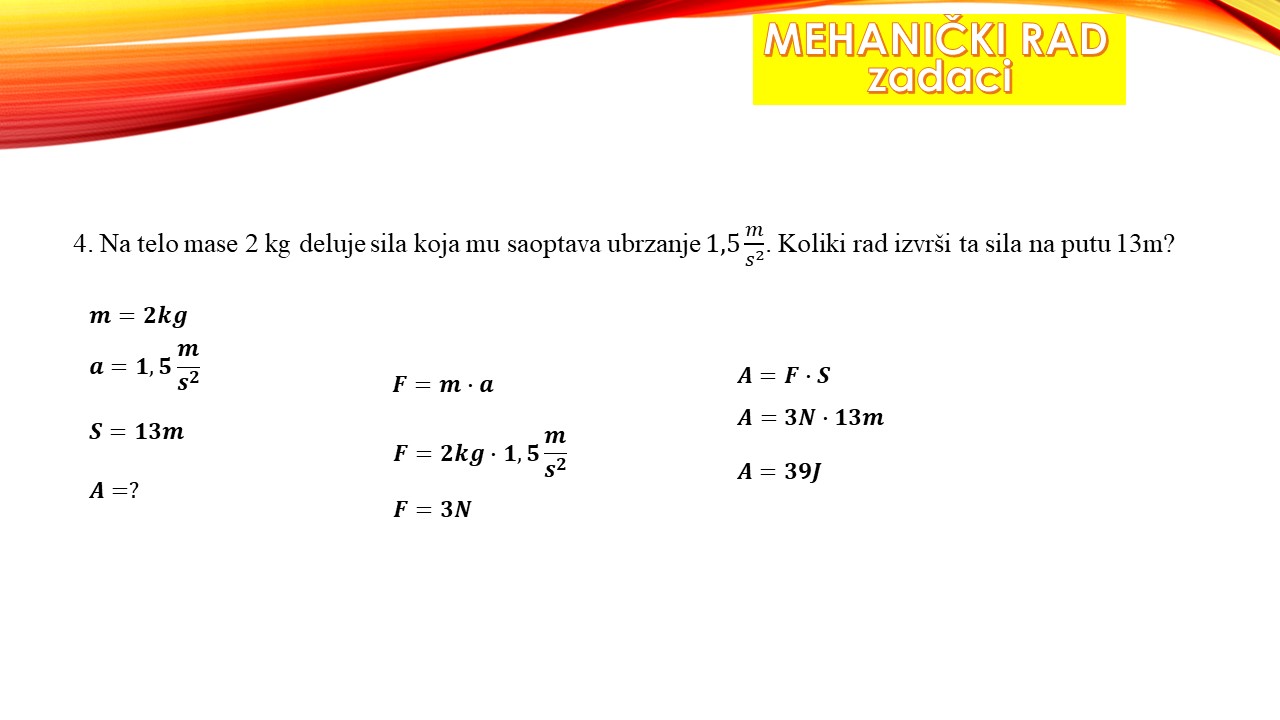 Mehamicki rad zadaci