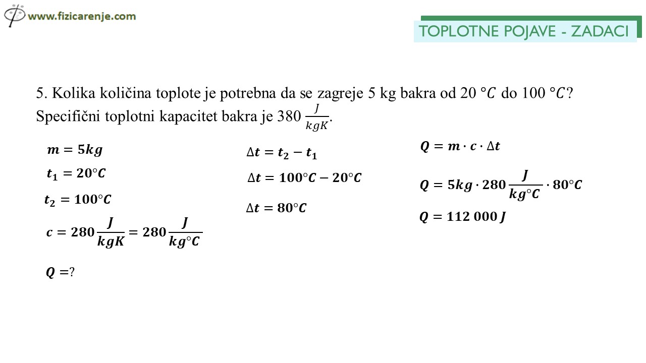 toplotne pojave zadaci