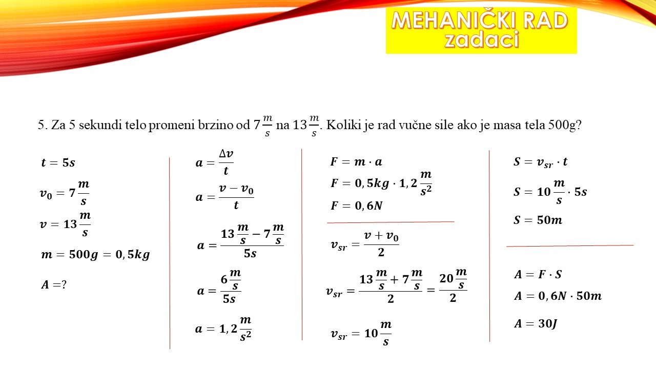 Mehamicki rad zadaci