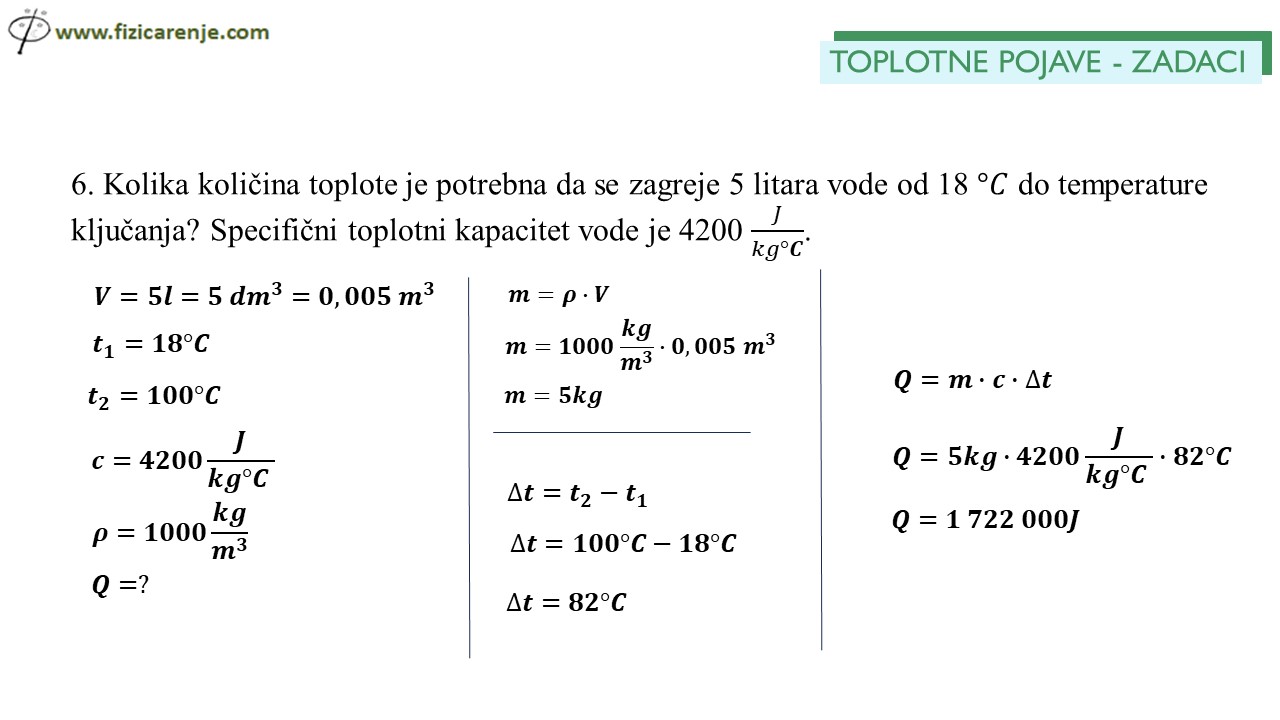 toplotne pojave zadaci